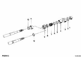 STEER.COL.-STEER. SPIN. diagram for BMW 5 Series E12 520
