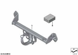 RETROFIT KIT TRAILER COUPLING DETACHABLE diagram for BMW X1 E84 23dX