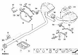 EXHAUST SYSTEM, REAR diagram for BMW MINI Cabrio R52 Cooper S