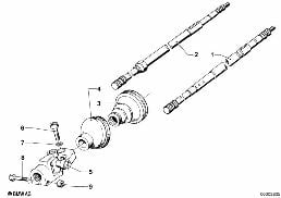 STEER.COL.-STEER. SPIN. HYDRO STEERING diagram for BMW 5 Series E12 520