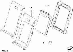 REAR SEAT SKI BAG diagram for BMW 5 Series E61 525i