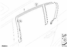TRIM AND SEALS FOR DOOR, REAR