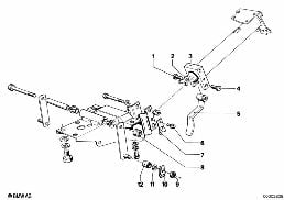 STEERING COLUMN-BEARING SUP./SINGLE PART diagram for BMW 5 Series E12 520