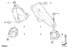ENGINE SUSPENSION diagram for BMW X1 E84 18i