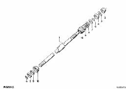 STEER.COL.-STEER. SPIN. UPPER diagram for BMW 5 Series E28 M535i