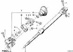STEER.COL.-LOWER JOINT ASSY diagram for BMW 7 Series E23 728