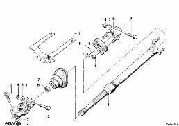 STEER.COL.-LOWER JOINT ASSY diagram for BMW 7 Series E23 728