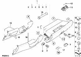 Schowek na rękawiczki diagram for BMW MINI R50 Cooper