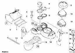 Konsola środkowa diagram for BMW MINI R50 Cooper