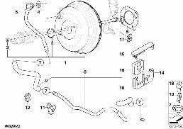 ชุดเพิ่มแรงเบรค, แบบแรงกดต่ำ diagram for BMW X5 E53 4.6is