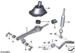 GEARSHIFT MANUAL TRANSMISSION diagram for BMW 3 Series E92 LCI 330i