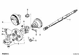 STEER.COL.-STEER. SPIN. diagram for BMW 5 Series E12 520