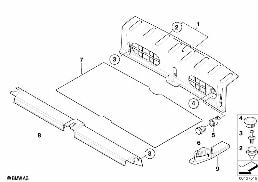 行李箱底板飾件 diagram for BMW MINI Cabrio R52 Cooper