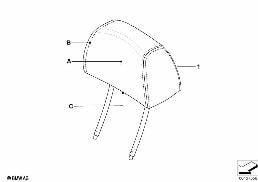 Appuie-tête person siège sport avant diagram for BMW 5 Series E60 525i