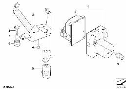 HYDRO UNIT DSC/CONTROL UNIT/FASTENING diagram for BMW 3 Series E46 330xi