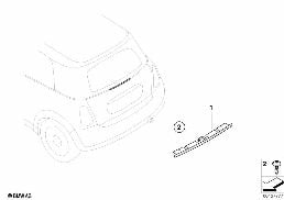 THIRD STOPLAMP diagram for BMW MINI Cabrio R52 Cooper