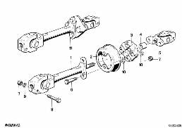 STEER.COL.-LOWER JOINT ASSY diagram for BMW 3 Series E30 325i