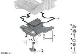 Coppa olio inferiore/indic.livello olio diagram for BMW X5 E70 4.8i