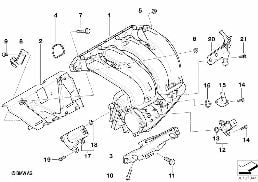 Aanzuig-installatie diagram for BMW X3 E83 2.0i
