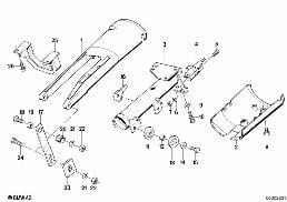 Pochwa kol. kierown./obudowa diagram for BMW 7 Series E23 735i
