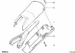 STEERING COLUMN-TUBE/TRIM PANEL diagram for BMW 5 Series E28 M535i