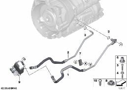 OIL-COOLER PIPE/HEAT EXCHANGER diagram for BMW 1 Series E82 123d