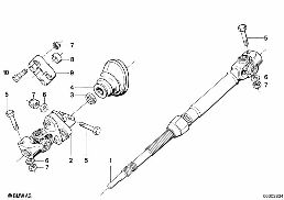 STEER.COL.-LOWER JOINT ASSY diagram for BMW 5 Series E28 M535i