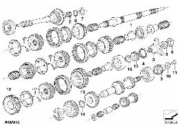 GETRAG 265/5 GEAR WHEEL SET,SING PART
