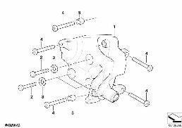 Опорный кронштейн компрессора кондиц. diagram for BMW 3 Series E46 318d
