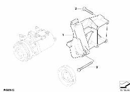 CLIMATE COMPRESSOR SUPPORTING BRACKET diagram for BMW 3 Series E46 318i