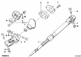 STEER.COL.-LOWER JOINT ASSY diagram for BMW 3 Series E30 325i