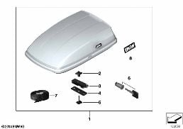 Coffre de toit 350 diagram for BMW 5 Series E39 525td