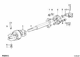 转向柱-转向轴 下部 diagram for BMW 3 Series E30 325ix