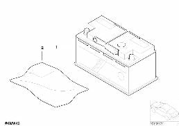 Oryginalny akumulator BMW diagram for BMW 7 Series E65 745i