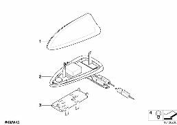 SINGLE PARTS ANTENNA diagram for BMW 5 Series E61 LCI 530d