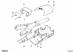Lenksäule Mantelrohr/Verkleidung diagram for BMW 7 Series E32 750iL