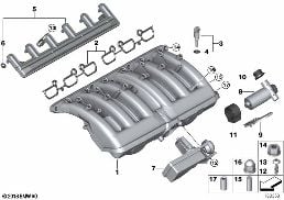 INTAKE MANIFOLD SYSTEM diagram for BMW 3 Series E46 325i