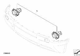 Nachrüstsatz Nebelscheinwerfer diagram for BMW X3 E83 2.0d