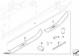ILLUMINATED DOOR SILL STRIP RETROFIT KIT diagram for BMW 5 Series E60 LCI 523Li