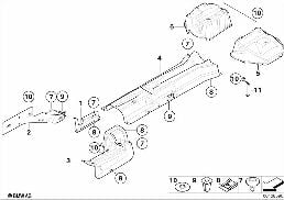 Isolation thermique diagram for BMW 6 Series E64 650i