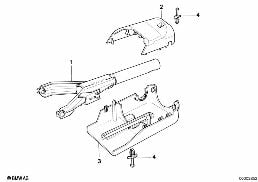 STEERING COLUMN-TUBE/TRIM PANEL diagram for BMW 8 Series E31 850Ci