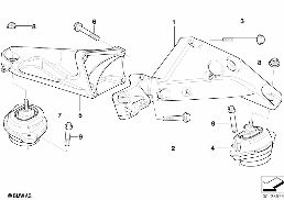 Motoraufhängung diagram for BMW X3 E83 2.0d