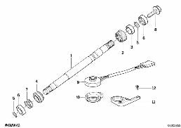 STEER.COL.-STEER. SPIN. UPPER diagram for BMW 8 Series E31 850Ci