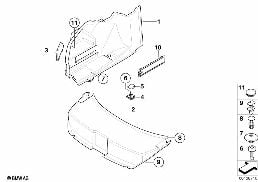 Habillage coffre-couvercle malle/hayon diagram for BMW 6 Series E64 650i