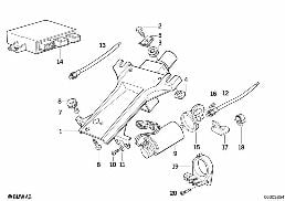 STEERING COLUMN-ELEC.ADJUST./SINGL.PARTS diagram for BMW 8 Series E31 850Ci