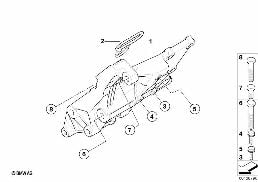 Elementy mocujące prądnicy diagram for BMW 7 Series E65 745i