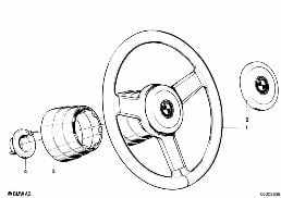 SPORTS STEERING WHEEL diagram for BMW 7 Series E23 728