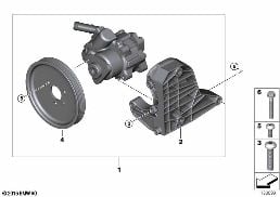 POWER STEERING PUMP diagram for BMW 1 Series E87 118d
