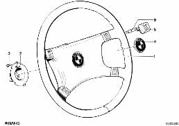 STEERING WHEEL diagram for BMW 7 Series E23 728