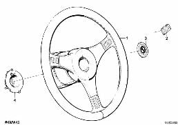 SPORTS STEERING WHEEL M-TECHNIK diagram for BMW 5 Series E12 520